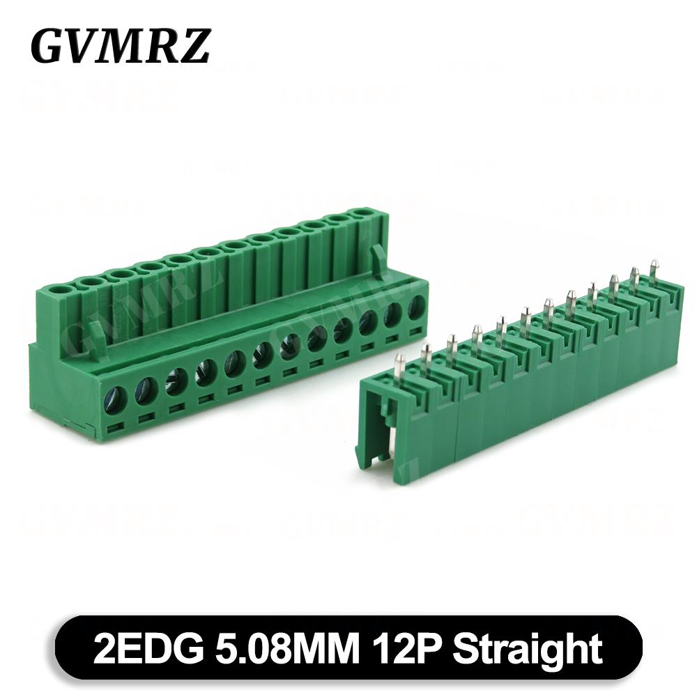 5Set 2EDGK 5.08mm Terminal Block Male Female 5.08 Plug-in Opening PCB Connector 2EDG PCB 2P 3P 4P 5P 6P 7P 8P 9P 10P 12P