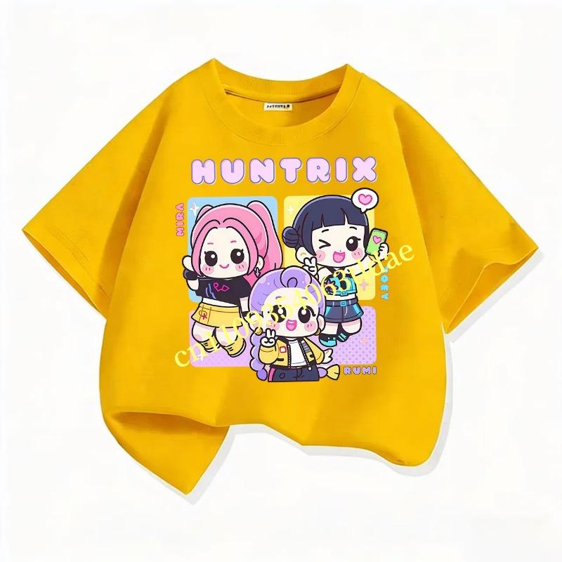 

2026 Hot Movie Soft Cotton Baby Girls T Shirt Children s Clothing KPop Demon Hunters Fans Gifts Kids Clothes Fashion Casual Tops 120