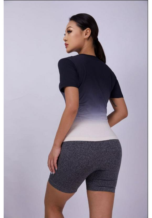 Women's Gradient Breathable Yoga Top - Quick-Dry, Versatile Sportswear for Outdoor Fitness