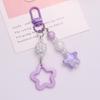 Sweet Gradient Pentagram Star Pendant Keychains Car Keyring Backpack Decoration