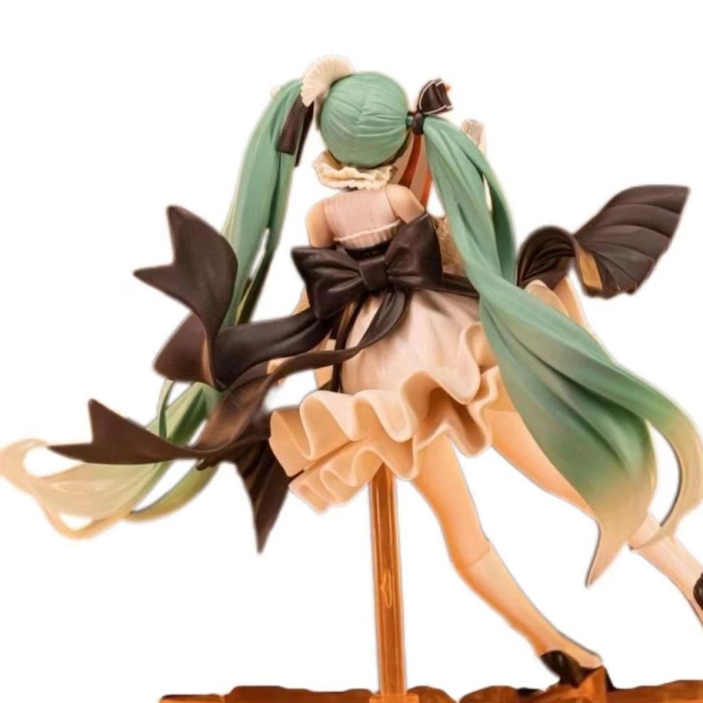 Hatsune Miku Action Figure Singer Style With Microphone Two Dimensional Beautiful Girl Desktop Ornament Collectible Toy For Fans