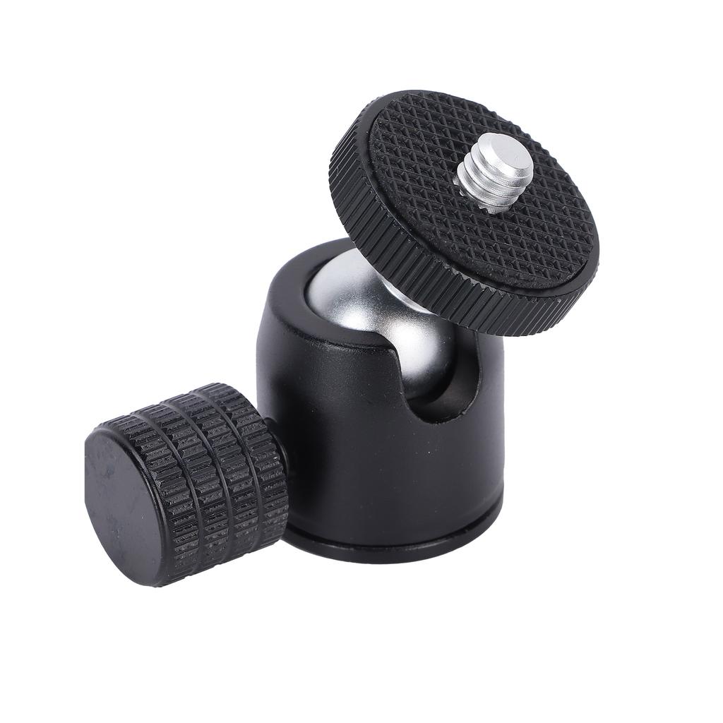 Mini Stativ Kulhuvud med 1/4-tums Skruv och Blixtsko-monteringsadapter för DSLR-kamera Ring