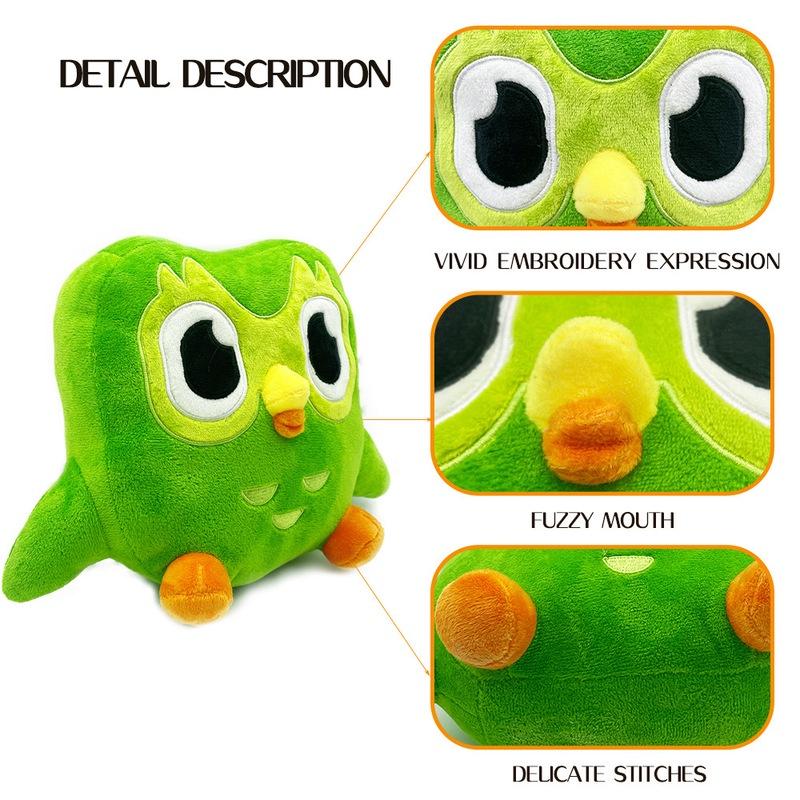 Duolingo 10 Year Anniversary Collectible Plush Toy Green Owl Kids Gift
