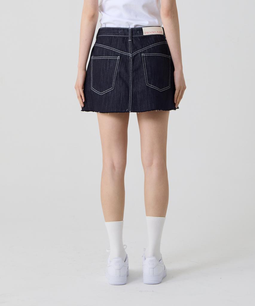 Unknown Planet Low-Rise Denim Mini Skirt Indigo