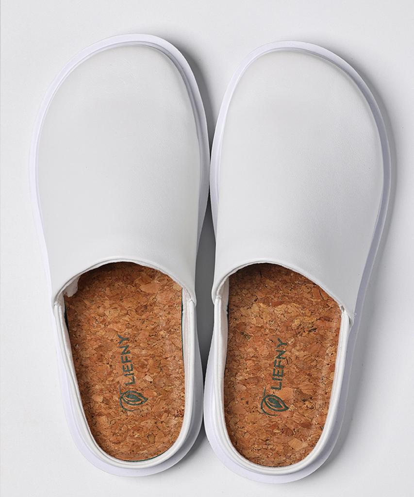 Liefny Leather Mule Low Clog White (Murrl11)