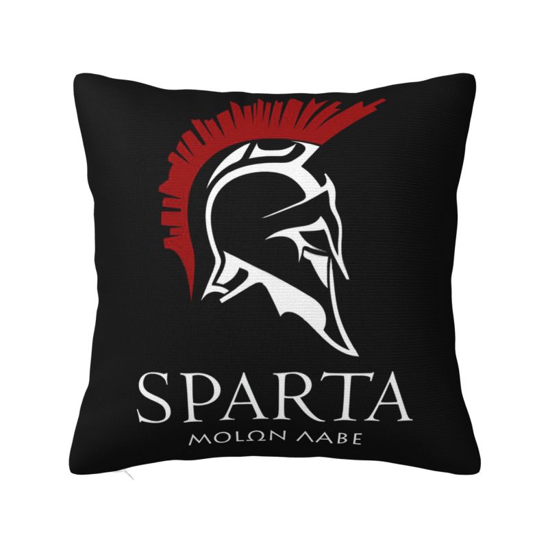 Luxury Sparta Spirit Spartan Skull Sofa Cushion Cover Velvet Throw Pillow Case for Living Room