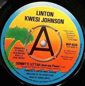 

7-дюймовая пластинка LINTON KWESI JOHNSON Sonnys Lettah Anti Sus Poem Ir WIP6528PROMO ISLAND 1979 UK Регги Ска Даб Б/У