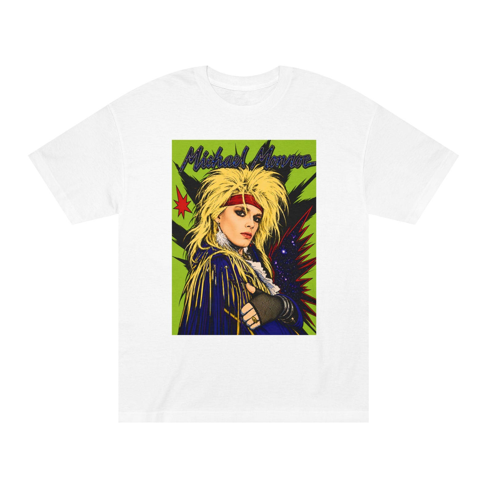 Michael Monroe Portrait Tee | Retro Pop Art T-Shirt L