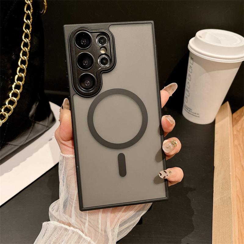 Samsung S26 Ultra/S25+ Magnetic Case with Lens Film & Frosted Finish