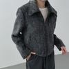 New Arrivals Open Run Womens Collar Neck Winter Cozy Fur Zip Up Casual Short Ja