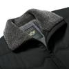 Woodpecker Dad Winter Coat: Velvet-Thickened Down Cotton Jacket for Middle-Aged & Elderly, Lapel Design, Warm Cotton Clothing.