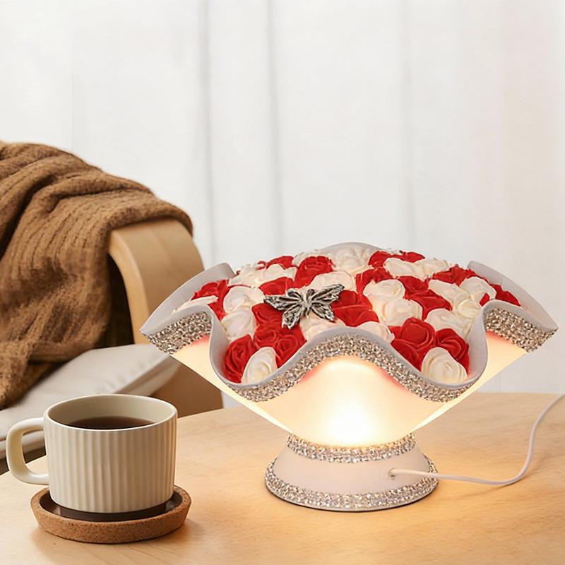 Rechargeable LED Rose Bouquet Night Light - Romantic Festival Gift