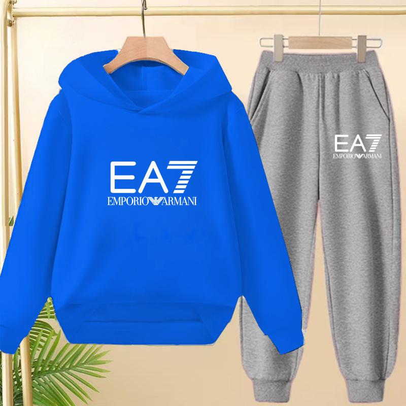Kids Autumn Winter Hoodie Letter Print Clothing Casual Top+Trousers 2PBoy Girl 3-12Yrs Child Gift Brand Sports Coat Jogging Set