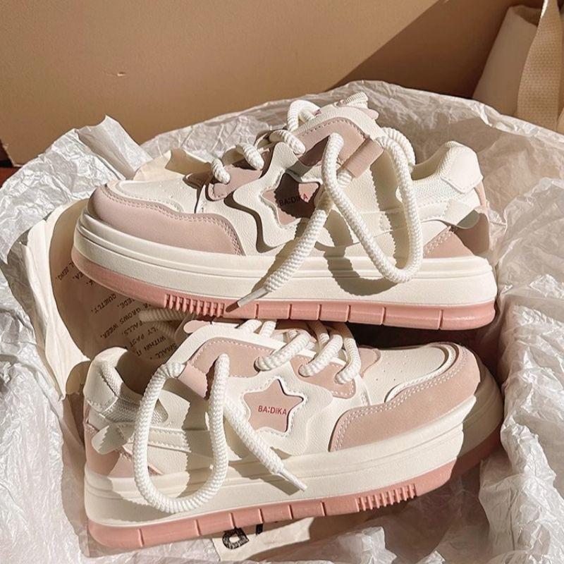 Star platform women's spring and autumn new versatile shoes children's casual light board shoes student sports shoes