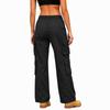 Women's Wide Leg Pants Loose Fit Camouflage Print Tie Waist Patchwork for Summer