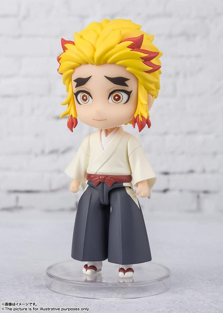 TAMASHII NATIONS Figuarts mini Demon Kimetsu no Yaiba Rengoku Senjuro cirka 90 mm målad rörlig figur Slayer PVC&ABS
