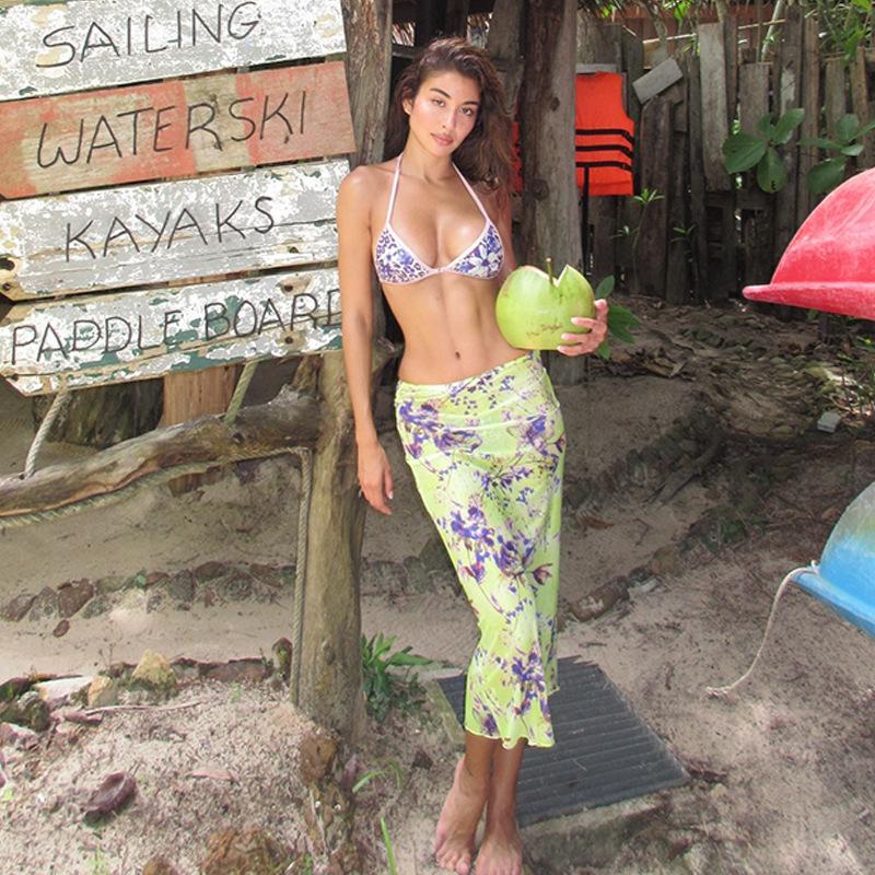 New sexy stylish printed casual holiday beach skirt bikini squid dress