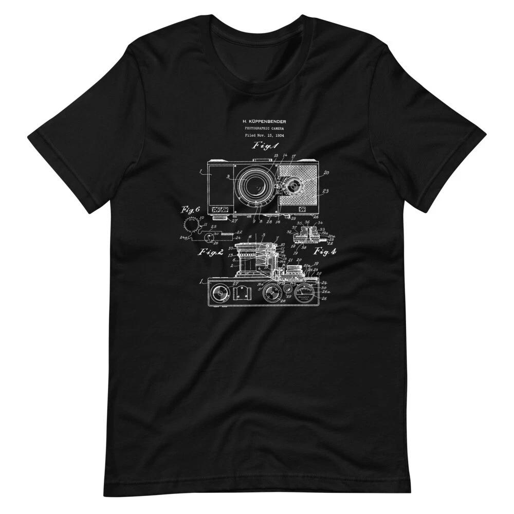 Camera Patent Diagram Photographers Photo Lovers Short-Sleeve Unisex T-Shirt XL