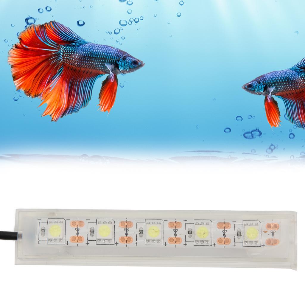 LED Aquarium Light, 3.9 Inch Lighting, Aquarium LED Light, Aquarium Light, Water, White Light, Energy Efficient, Super Bright, Portable Aquarium Light