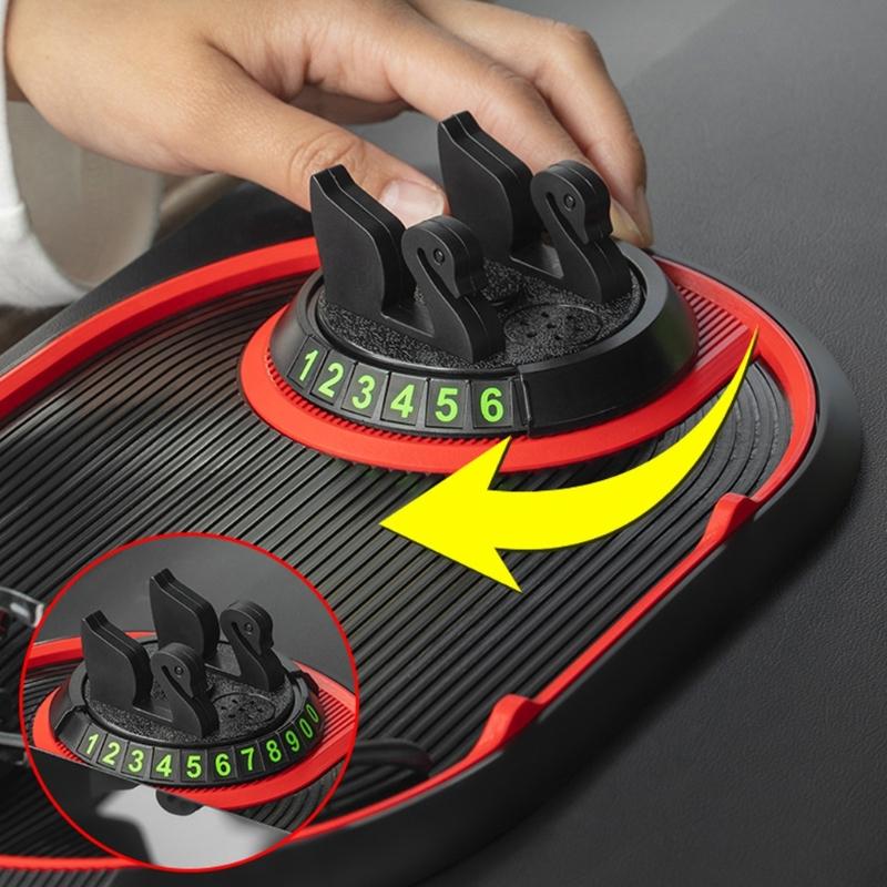 Multifunctional Phone Holder Non Slip Sticky Anti Slide Mount Silicone Dashboard Car Pad Mat Navigation Storage Cushion