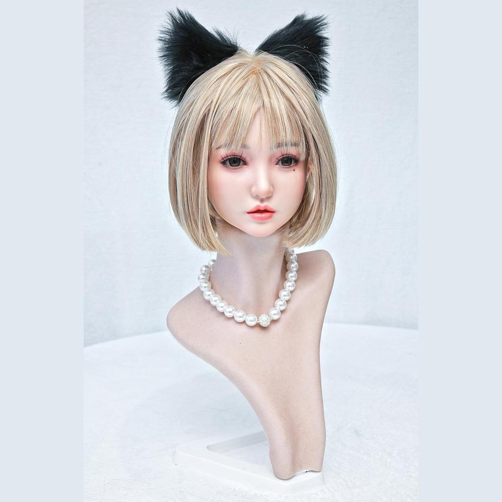 100% Silicone Head Standard Wig Suitable for 130-180CM Sex Doll Body 2 Connection Methods GJ-ZP012