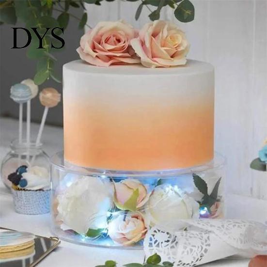 Heavy Duty Cupcake Stand Fillable Cake Round Square Hexagon Wedding?Birthday Clear Party?Cake Display Riser Tier Holder Reusable
