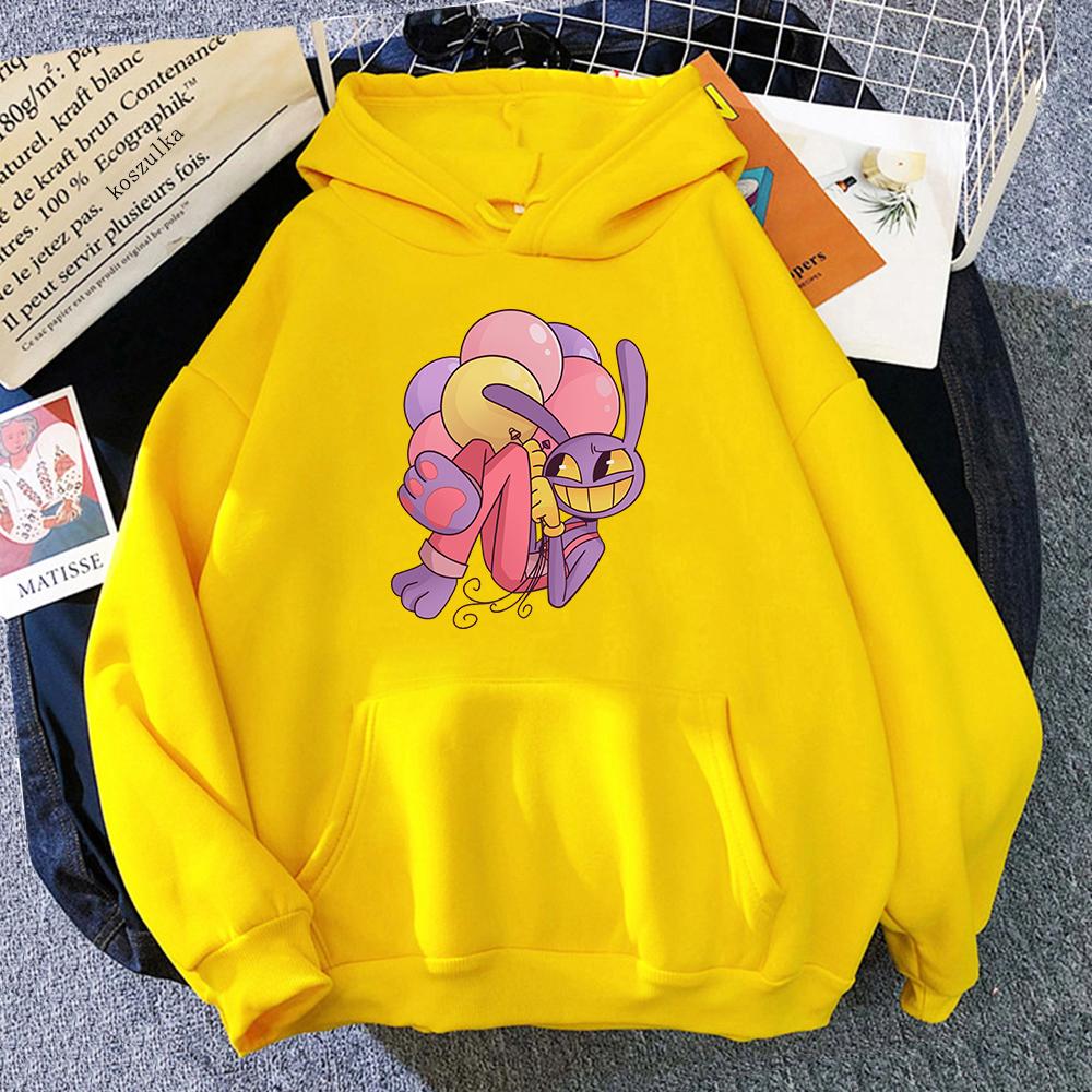 Digital Circus Jax Hoodie Fashion Women Aesthetic Graphic Kawaii Rabbit Hug Balloons Hoodies Cartoon Pullover Sweatshirts
