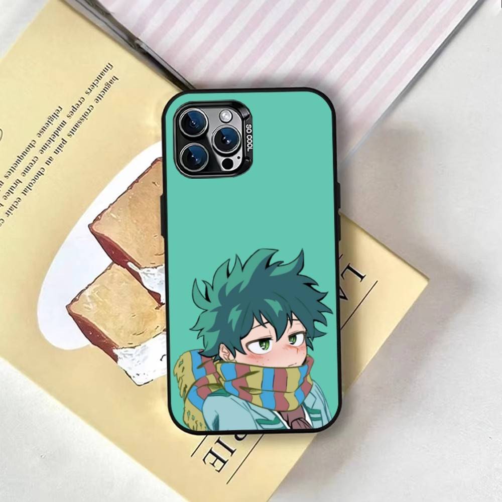 My Hero Academia Izuku Midoriya Phone Case For iPhone 17,16,15,14,13,12,11 Plus,Pro Max,XS,Colored Silver Plated Inside Cover