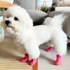 4PCS Adjustable Dog Foot Cover Breathable Anti-slip Pet Socks Pet Supplies Dog Mesh Shoes  Snow