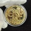 Dwanaście pamiątkowych medali konstelacji Złote monety Wróżka Zębówka 12 rękodzieła zodiaku Monety europejskie i amerykańskie Monety konstelacji Szczęśliwego Strażnika