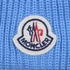 Excellent MONCLER Knit cap Hat with logo patch blue cotton mens Used
