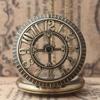 Geschnitzte Hohl-Taschenuhr mit Klappdeckel Koreanische Version Minimalistisches Retro-Halskettenuhr zum Aufhängen am Hals Tragbare Quarz-Uhr