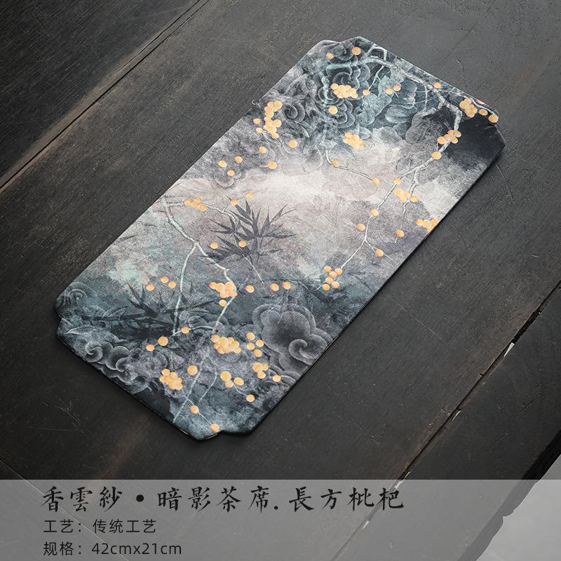 Chinese Watered Gauze Cloth Tea Table Mats Double Sided Shadow Tea Professional Rag Dinner Table Cloth Mat Cafes Supplies Gift