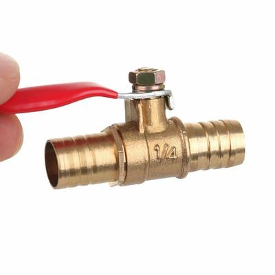 High Quality Brass Ball Valve 6/8/10/12mm Ball Valve High Quality Inline Brass Shut-off Ball Valve