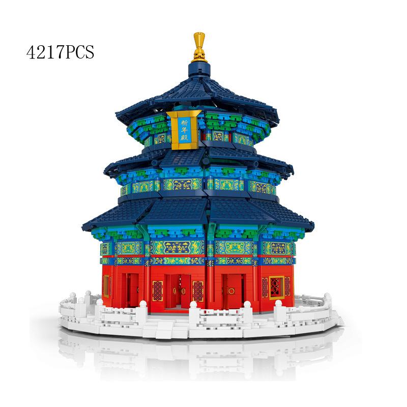 World Famous Historical Architecture Micro Diamond Block China Beijing Temple Of Heaven Mini Building Brick Nanobricks Toy Gift