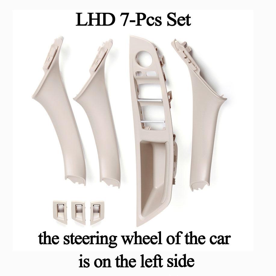 Suitable for Carbon Fiber Inner Handle F10 F11 F18 5Series Armrest Pull Trim Cover 7 Pcs Set 51417225875 51417261933 51417225879