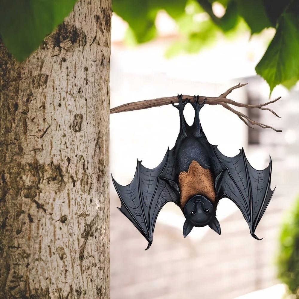 Iron Halloween Bat Decoration Simulation Animal Bat Pendant Bat Decorative Plate Garden Decoration