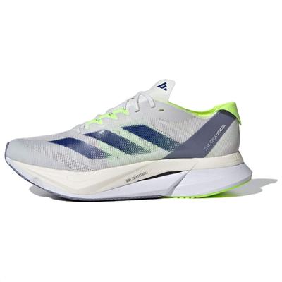 Adizero Boston 12 Alb Albastru Regal Lămâie Lucidă Adidași Bărbați Alb-Cristal Albastru-Regal IE8493