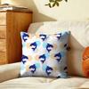 Dolphin Pattern Cushion Cover Plush Fabric Soft DoubleSided Printed Sofa Warm Winter Home Gift Pillow Cover