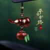 Red Sandalwood Ping An Kou Car Pendant - High-End Rearview Mirror Ornament for Men and Women