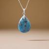 High quality hot selling natural crystal stone water drop pendant necklace jewelry simple fashion necklace merchandise jewelry