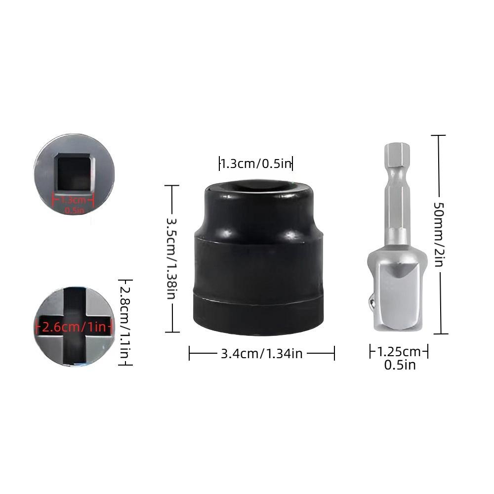 Heavy-Duty Universal Jack Socket Wrench 1/2 in Drill Compatible Electric Wrench Socket Universal Fit Easy To Use