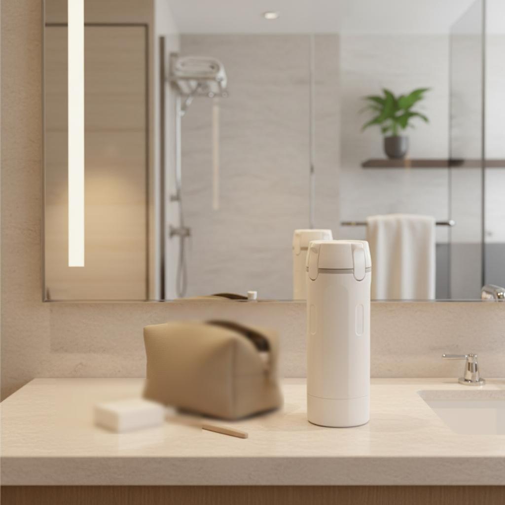 Portable Toiletry Dispenser Kit Visible Window Outing Toiletry Bottle Kit Quad-Compartment Outing Dispenser Airport Security