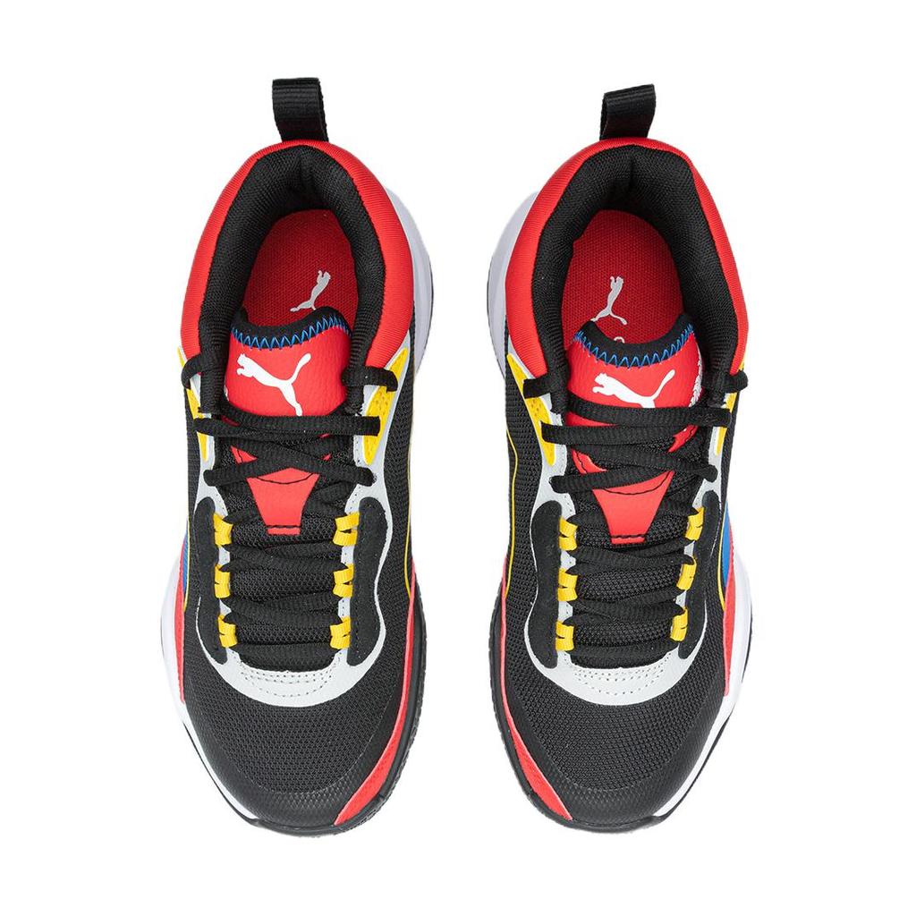 Puma Playmaker AC PS Comfortable Sports Durable Breathable Low Top Casual Shoes Kids Sneaker Black Blue 387354-07