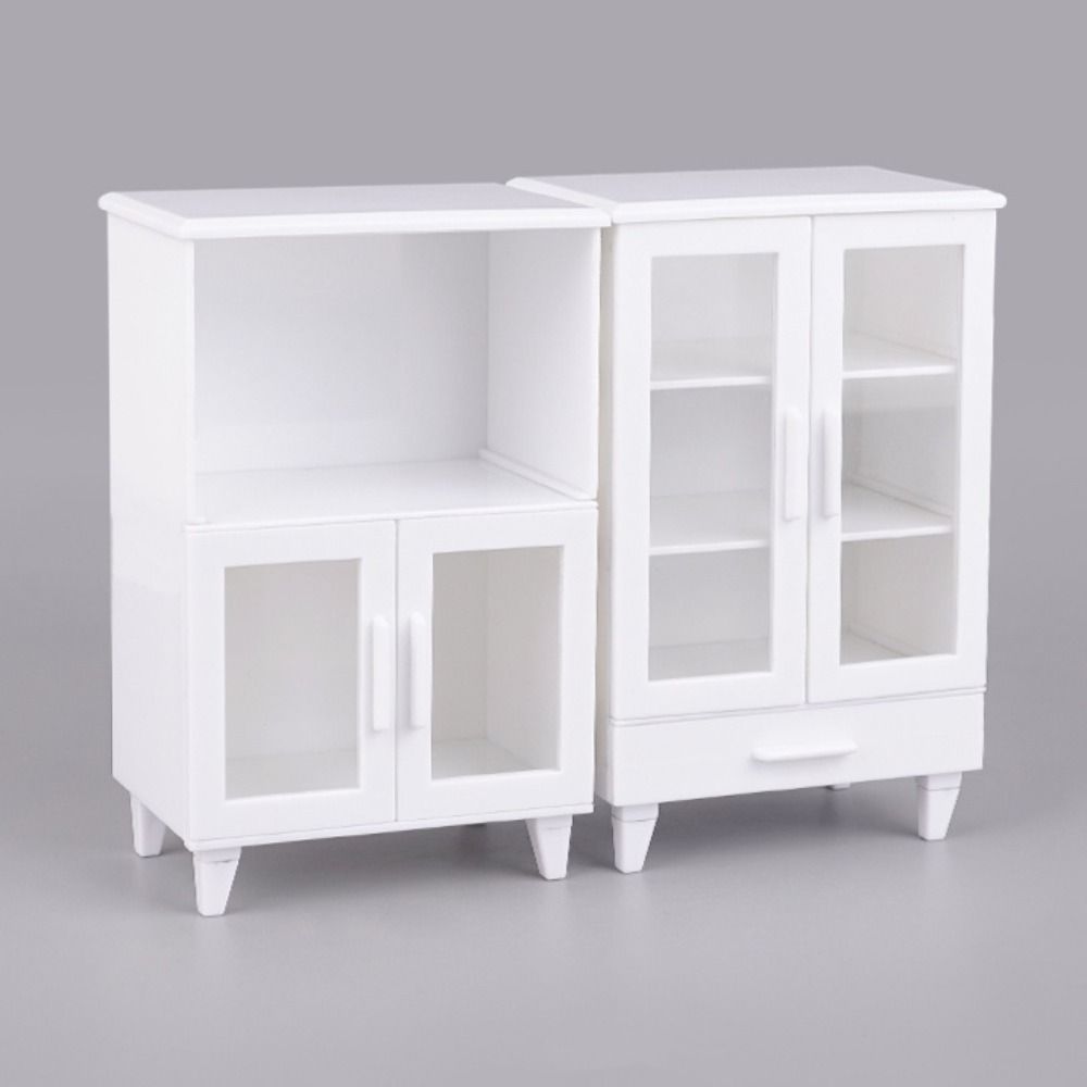 Mini Furniture Dollhouse Cupboard 1:12 Scale Doll Display Cabinet  Kids Toy