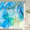Waterproof Polyester Fabric 3D Bath Curtain Geometric Figure for Bathroom Curtain Shower Curtain Long 180*200cm
