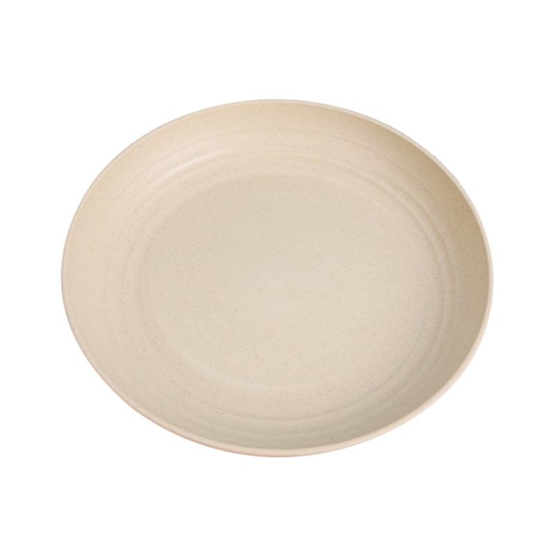 Wheat Straw Kitchen Dessert Plate Snack Bowl Salad Saucer Kitchen Seasoning Dish Home Cake Trash Fruit Dishes Party Supplies