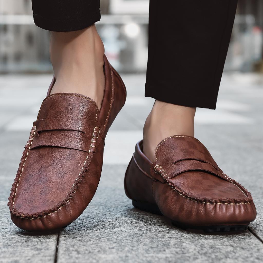 Pánské mokasíny, ležérní boty na řízení, měkké mokasíny, ploché boty, společenské boty