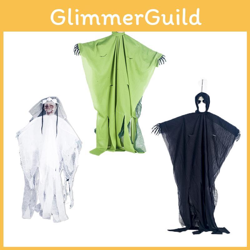 Creepy Halloween Hanging Skull Ghost Decoration With Realistic Details