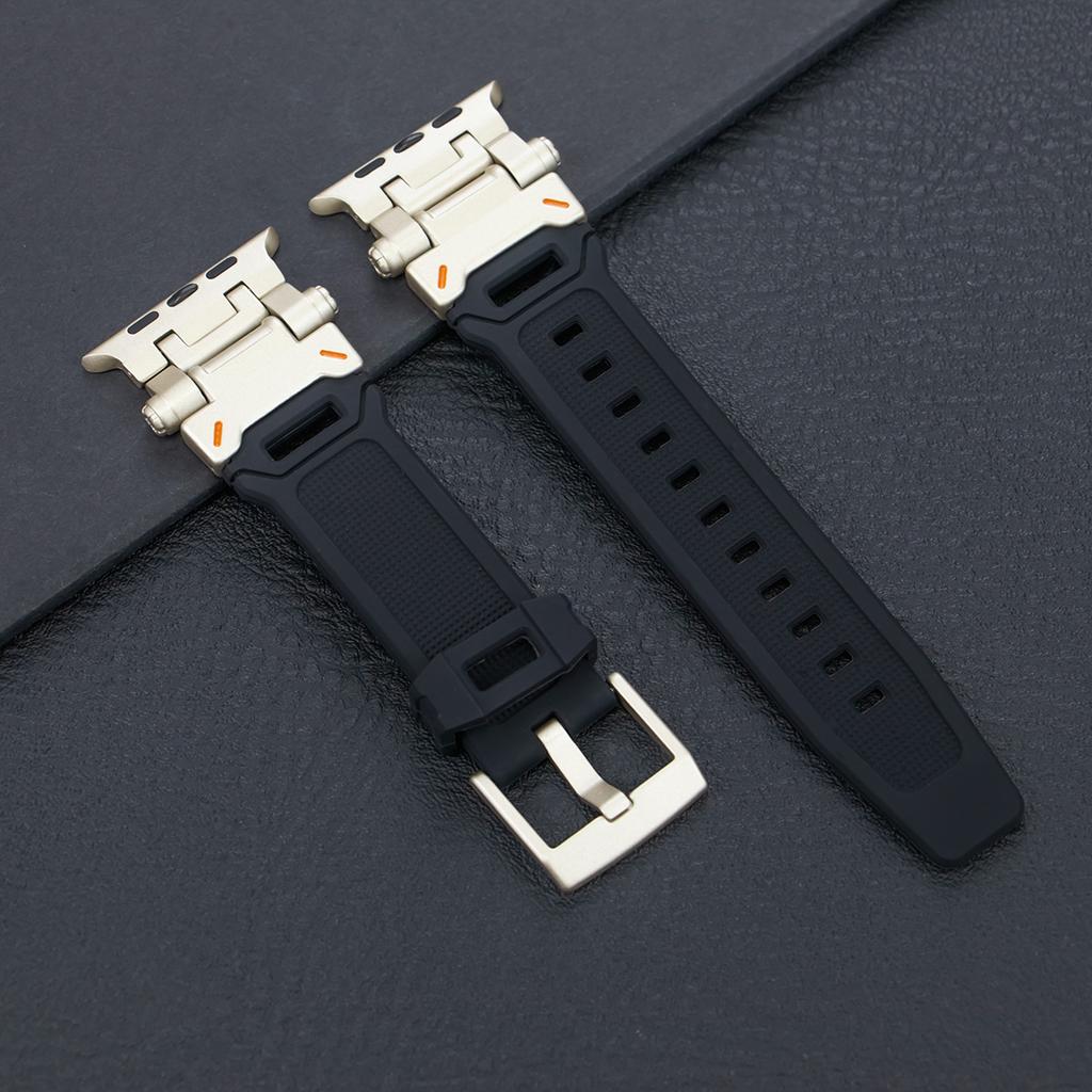 Sports Apple Watch Band for Apple Watch Ultra 2 49mm 45mm 44mm 42mm Silicone Strap for Apple Watch Series 8 7 6 5 4 Se Bracelet